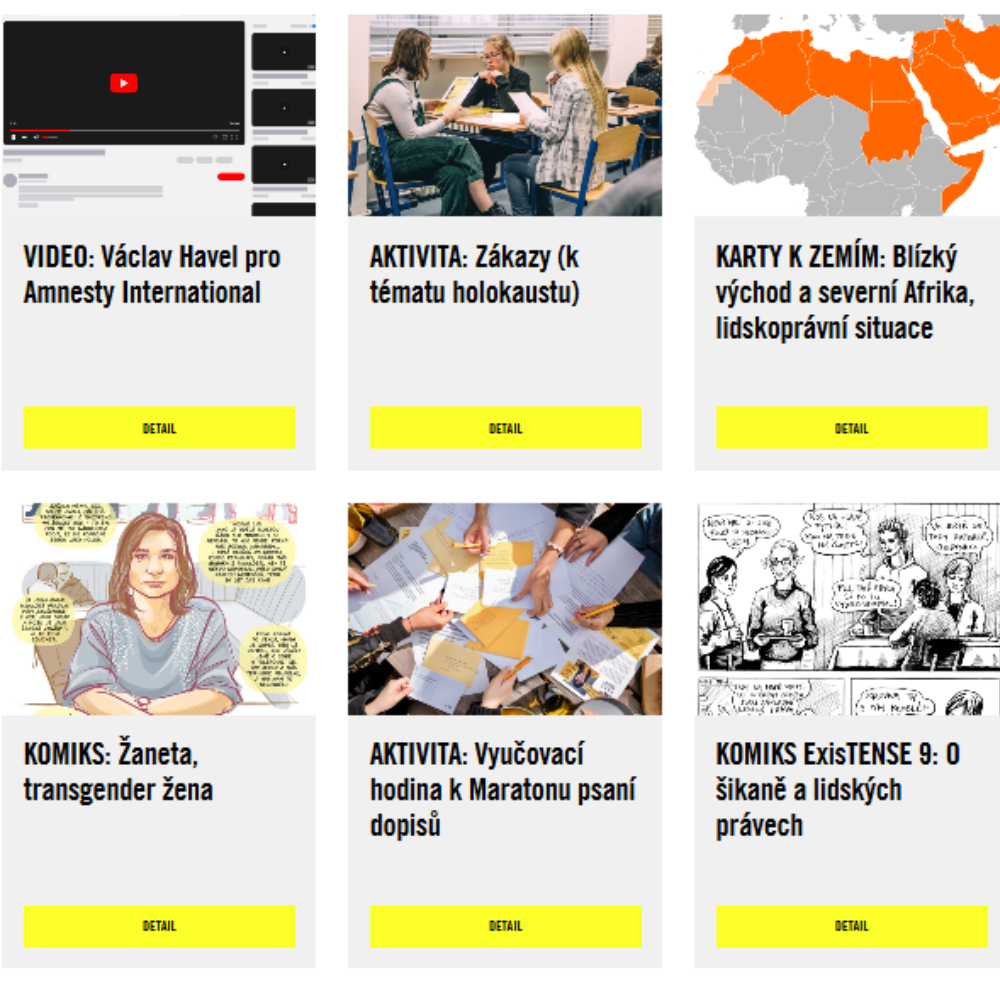 Web s materiály do výuky www.lidskaprava.cz